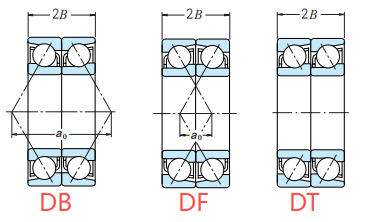7330BDF 成对双联角接触球轴承 engineering drawing