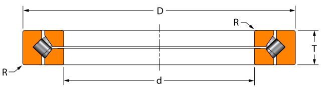 XR678052 Crossed Roller Bearing engineering drawing