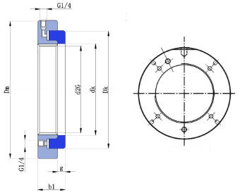 HMY570B 液压螺母 engineering drawing