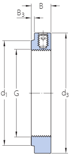 KMF2 Lock Nut engineering drawing