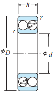 1222M Self/Aligning Ball Bearing engineering drawing