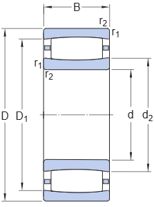 C2215 Spherical Roller Bearing engineering drawing