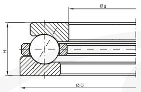 100TAC20F 推力角接触球轴承 engineering drawing